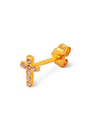 Lulu Copenhagen Cross Crystal 1 PCS Guld Rose