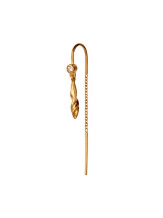 Dangling Petit Velvet Earring Gold with Chain