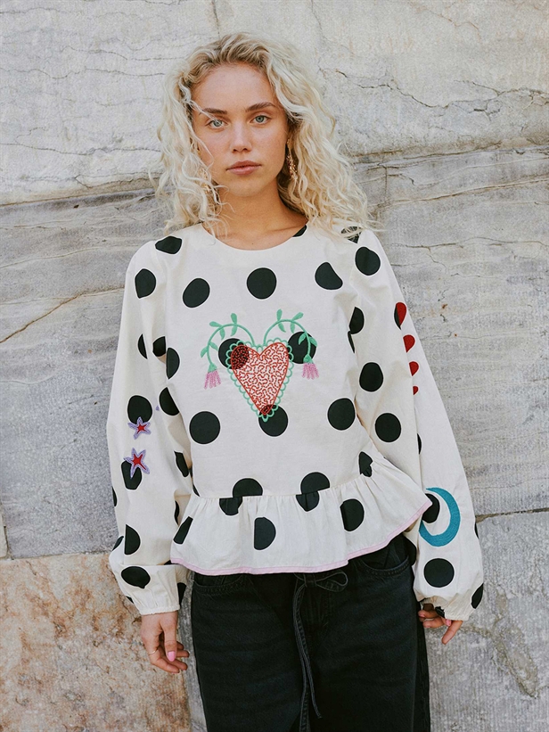 Sissel Edelbo Diana Top Black Dot