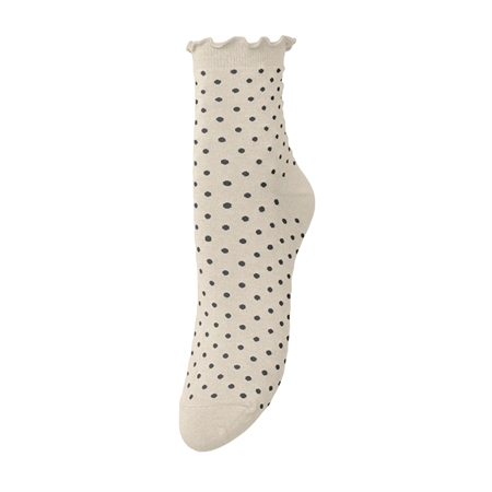 Becksöndergaard Dotted Frilla Short Sock Birch White