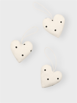 Moshi Moshi Mind Dotted Hearts (3 PCS) Ecru/Black Dots