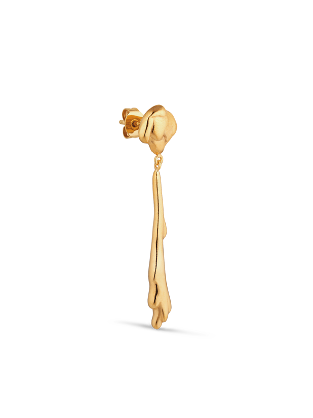Jane Kønig Drippy Earring with Drop Pendant Guld