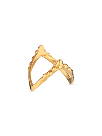 Jane Kønig Drippy V-Ring Guld