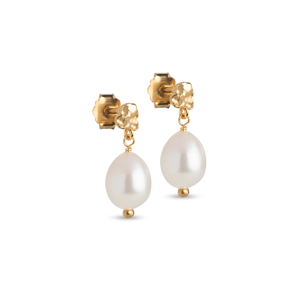 Enamel Copenhagen Poe Pearl Studs Guld