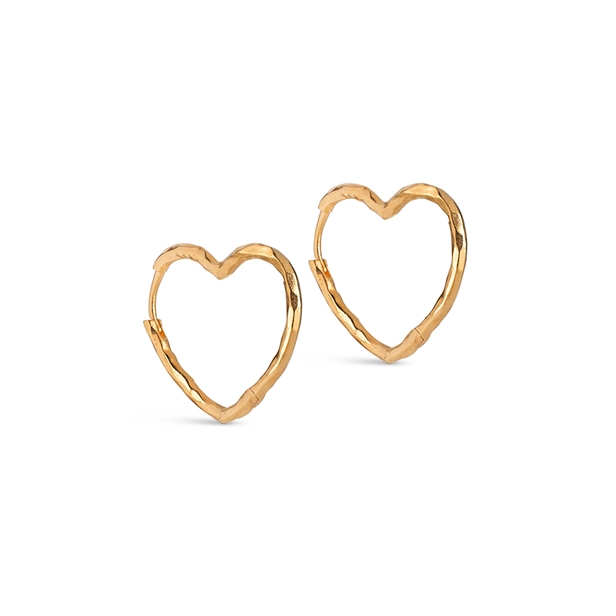 Enamel Copenhagen Organic Heart Medium Hoops Guld