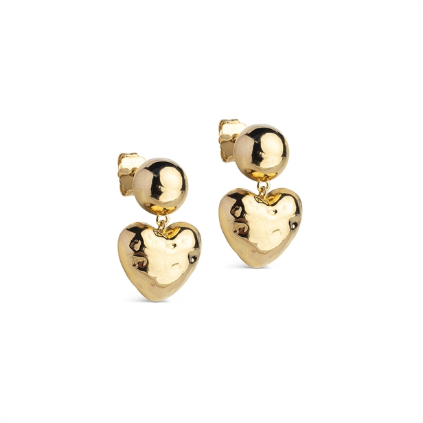 Enamel Copenhagen Poma Heart Earrings Guld