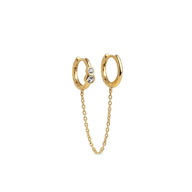 Enamel Copenhagen Nova Chain One Piece Hoops Guld
