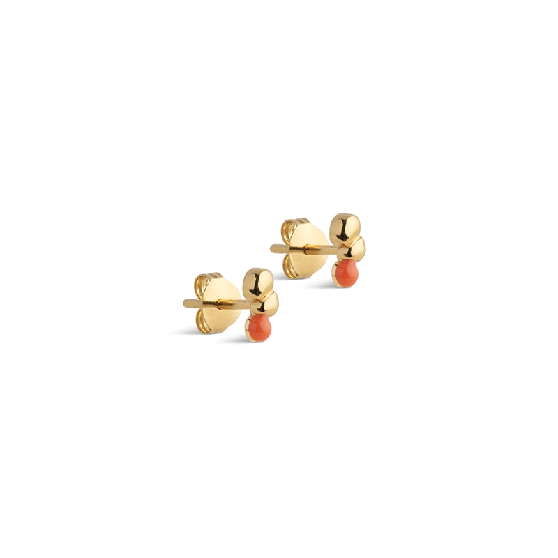 Enamel Copenhagen Nara 4 mm Studs Guld Light Coral