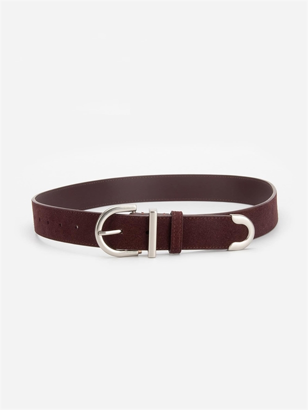 Plissé Copenhagen Edello (Silver Buckle) One Size Dark Brown
