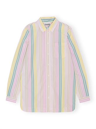 Ganni F7771 Stripe Cotton Shirt Multicolor