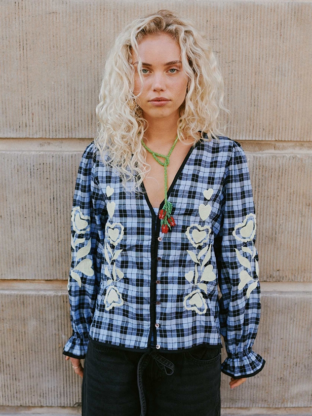 Sissel Edelbo Fran Top Blue Checks