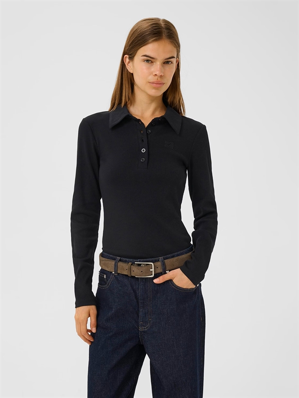 Gestuz GZdrew ls polo top Black