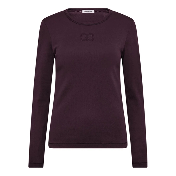 Co\'Couture GrannyCC Embroidery LS Tee Plum