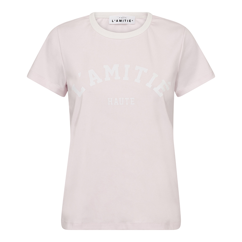 Haute L\'Amitié Neckline Logo Tee Iced Rose