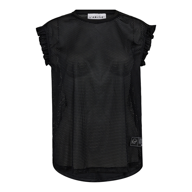Haute L\'Amitié Drift Frill Sports Top Black