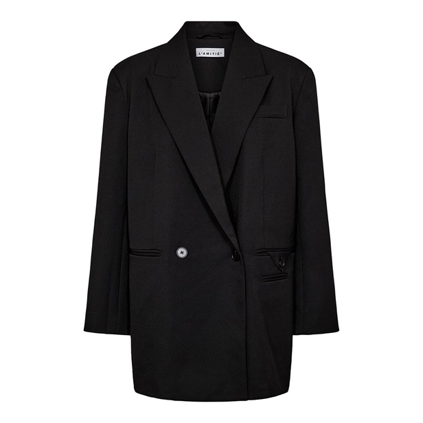 Haute L\'Amitié Premiere Oversize Triangle Blazer Black