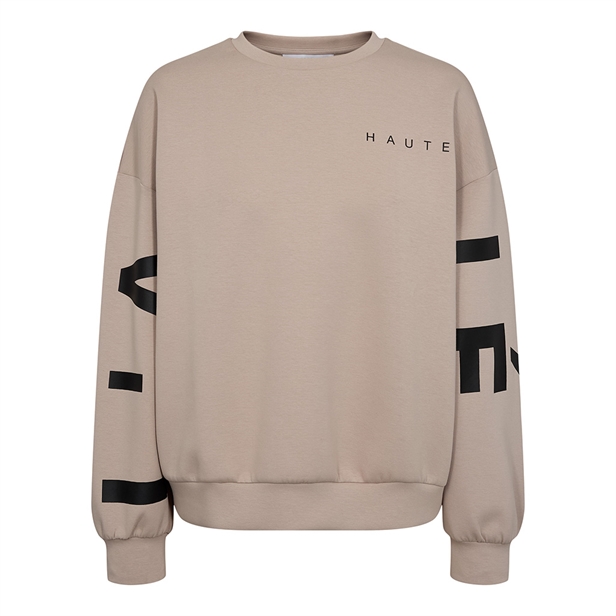 Haute L\'Amitié Maxi Split Logo Sweat Beige