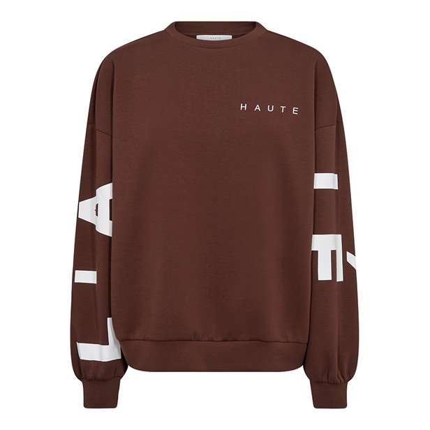 Haute L\'Amitié Maxi Split Logo Sweat Mocca