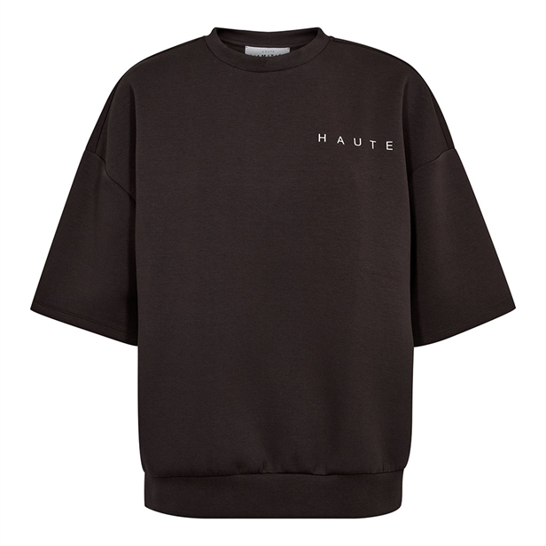 Haute L\'Amitié Maxi Split SS Logo Sweat Antracit