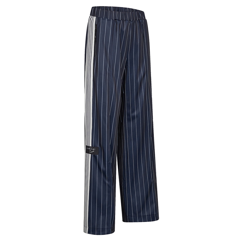 Haute L\'Amitié Baggy Pin Stripe Track Pants Navy