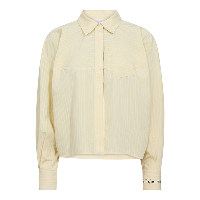 Haute L\'Amitié Sophie Yellow Stripe Shirt Pale Yelllow
