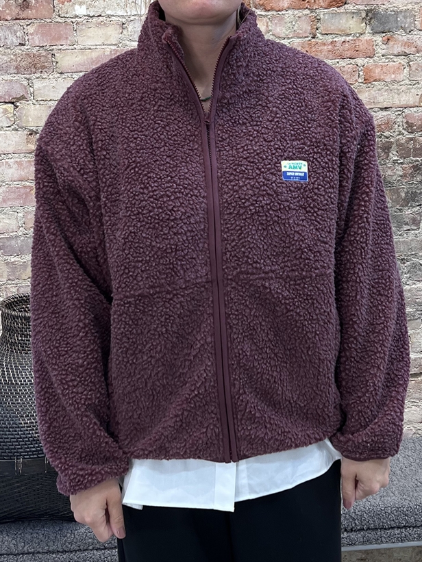 American Vintage HOKTOWN Jacket Melange Burgundy