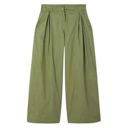 Grønne American Vintage HOPRATOWN trousers bukser til kvinder hos MAAK Shop - Leaf model HOP10AE26