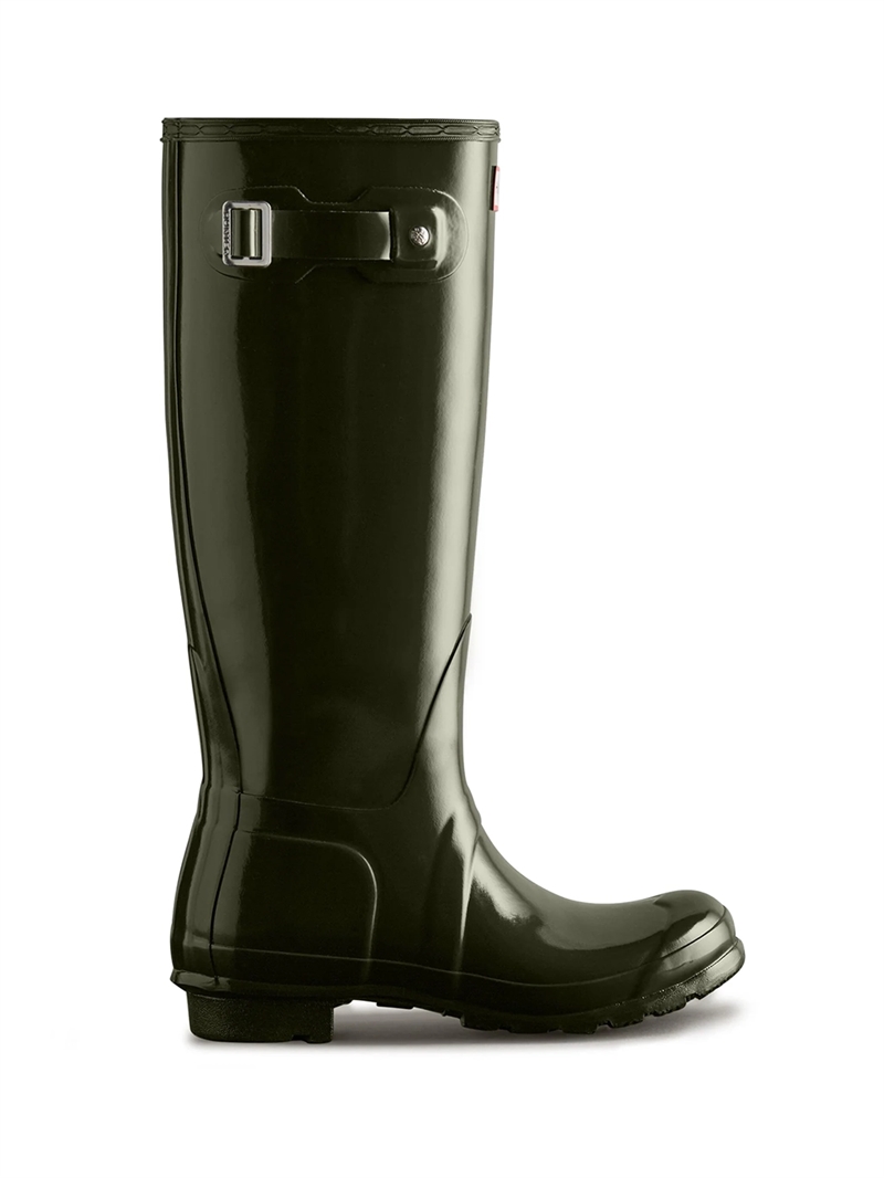 HUNTER Womens Original Tall Gloss Boot Dov/Dark Olive