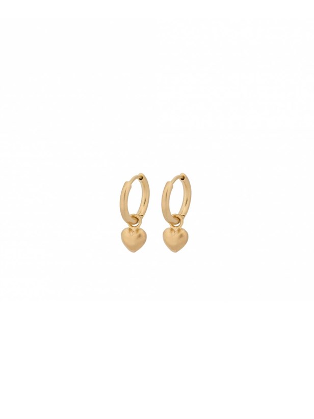 Pernille Corydon Heart Huggies 10 mm Gold