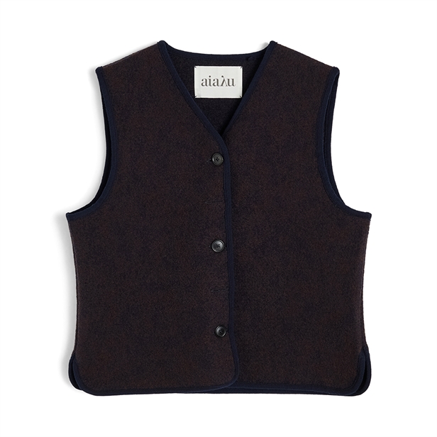 Aiayu Hilda Vest Navy Melange