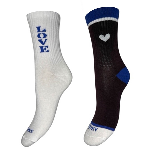 A Moi Love 2-Pack Sock White/Wine