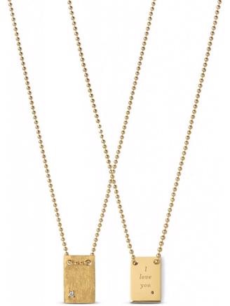 I Love You Necklace, 925S/GP/M