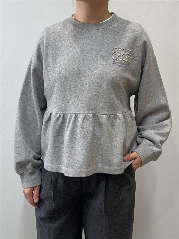 Ganni Isoli crewneck with Peplum Paloma