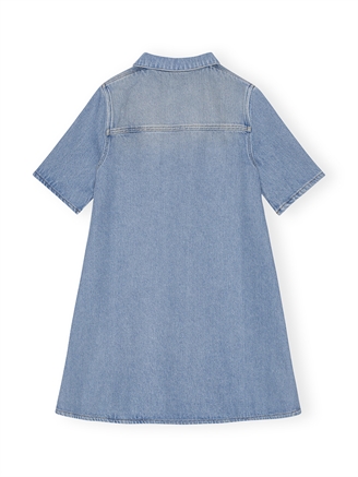 Ganni J1503 Heavy Denim Mini Dress Tint Wash