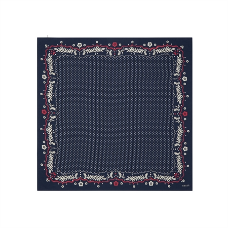 Skall Studio Juniper big scarf Navy/Red/Ecru