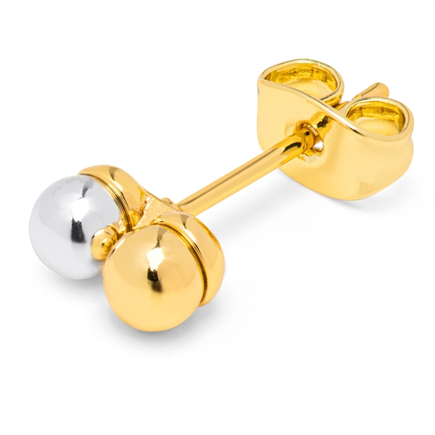 Lulu Copenhagen Double Color Ball earring 1 pcs Guld