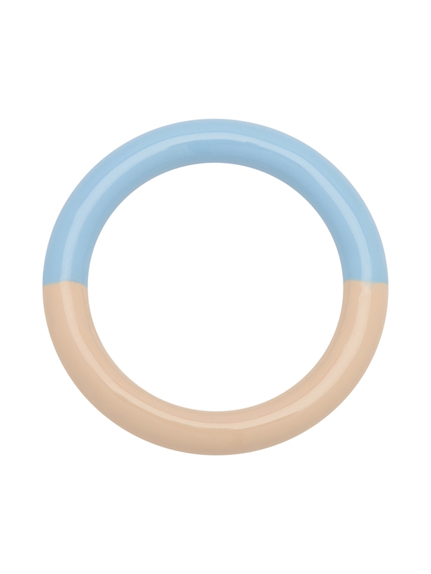 Lulu Copenhagen Double Color Ring Light Blue/Buttercream Enamel