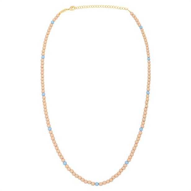 Lulu Copenhagen Color Ball Necklace Short Buttercream/Light Blue Enamel