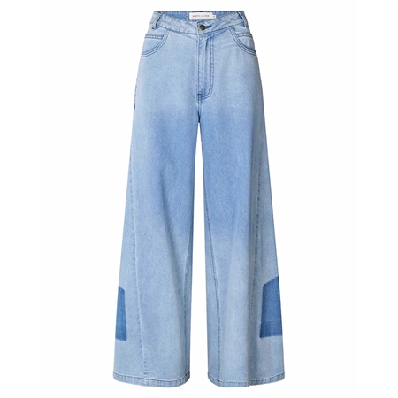 Rabens Saloner Lane Light denim wide leg pants Light washed Denim
