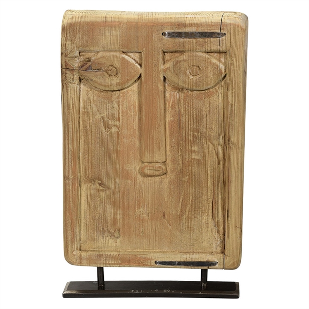 Trademark Living Art træskulptur på jernfod