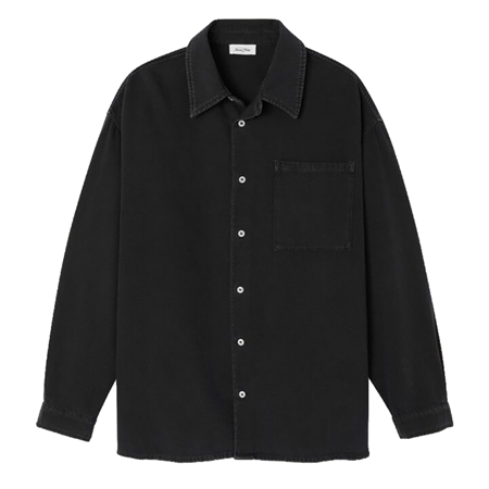 Vasket koksgrå American Vintage LYCAZ unisex skjorte overdel hos MAAK Shop - Vintage Darkness model MLYC06AH26
