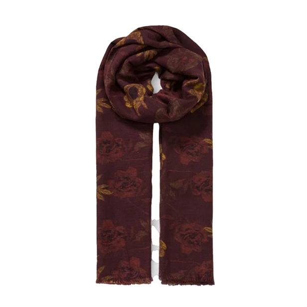 Becksöndergaard Magna Flower Siw Scarf Chocolate Brown
