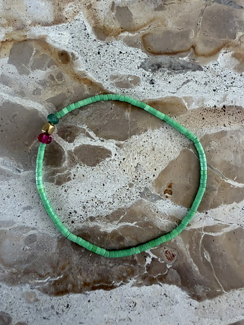Grønt Annavii Megha Bracelet perlearmbånd hos MAAK Shop - Green model 10313-10