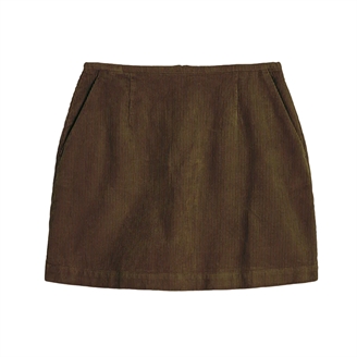 Aiayu Mini Skirt Corduroy Bark