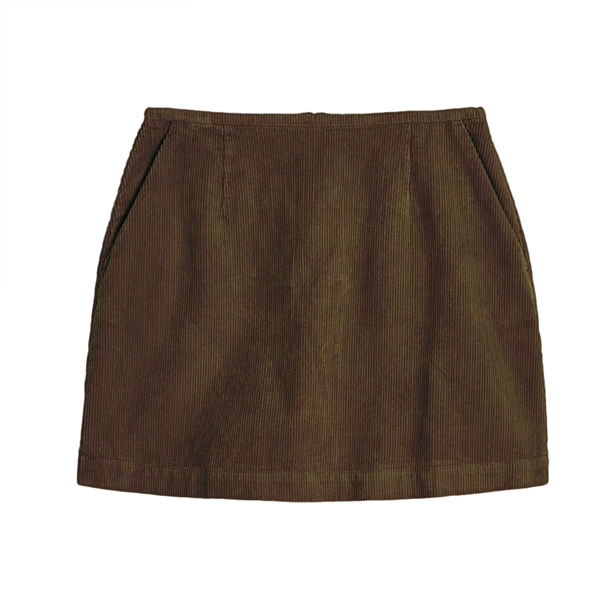 Aiayu Mini Skirt Corduroy Bark