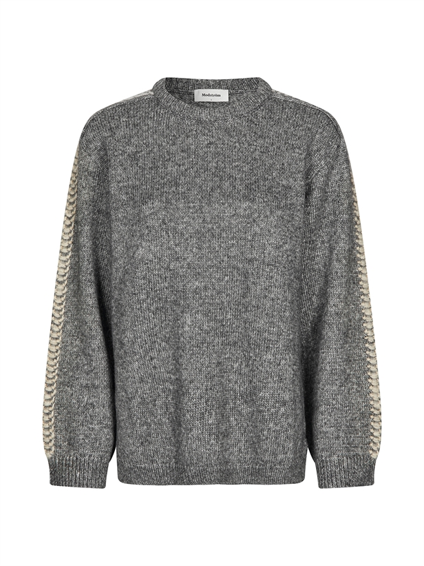 Modström LineMD o-neck Dark Grey Melange