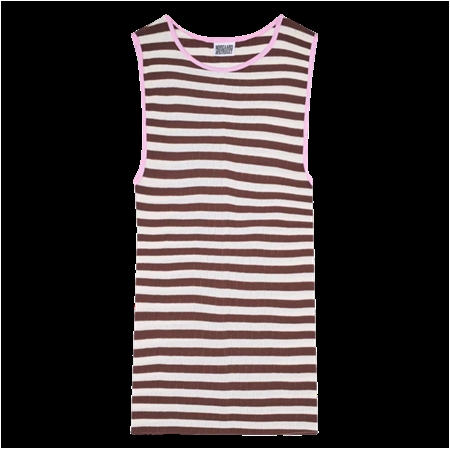 Nørgaard På Strøget NPS Tank Top Kontrast, Brown/Ecru/Light Pink