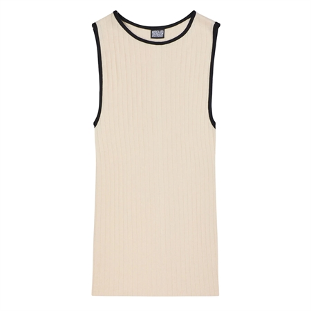 Nørgaard På Strøget NPS Tank Top Kontrast, Ecru/Black