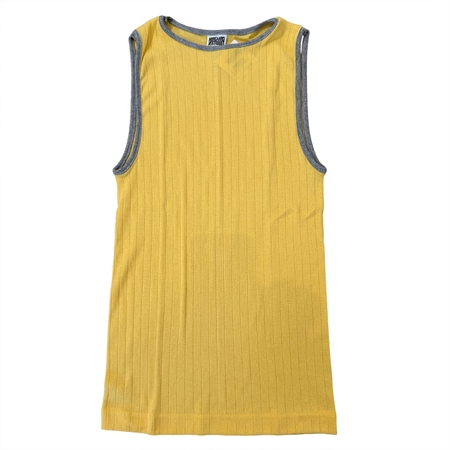 Gul Nørgaard På Strøget NPS Tank Top med lysegrå kontrast-kanter hos MAAK Shop - model 101684