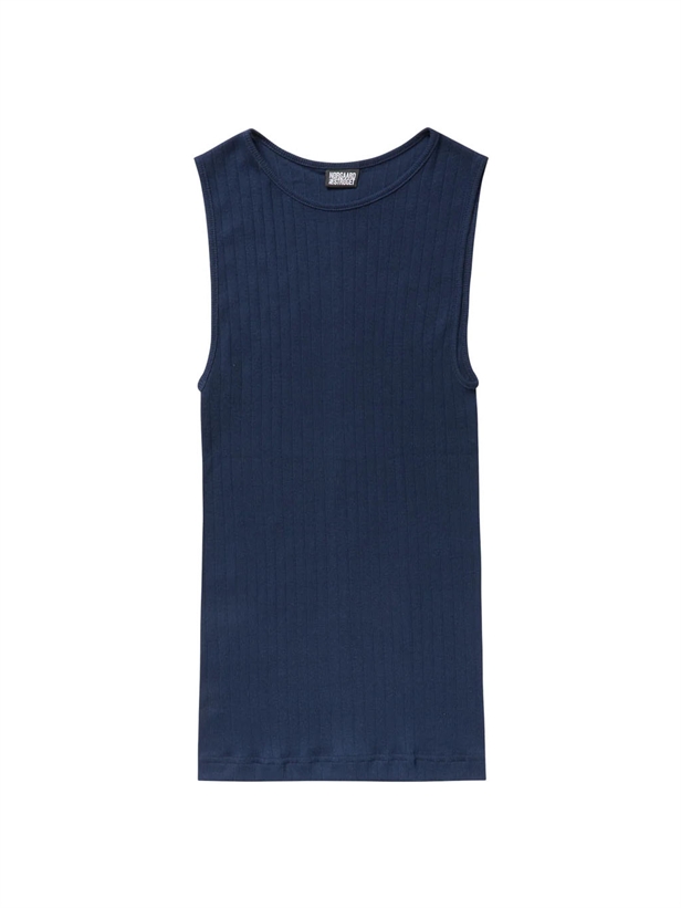 Nørgaard På Strøget NPS Tank Top Solid Colour, Marine